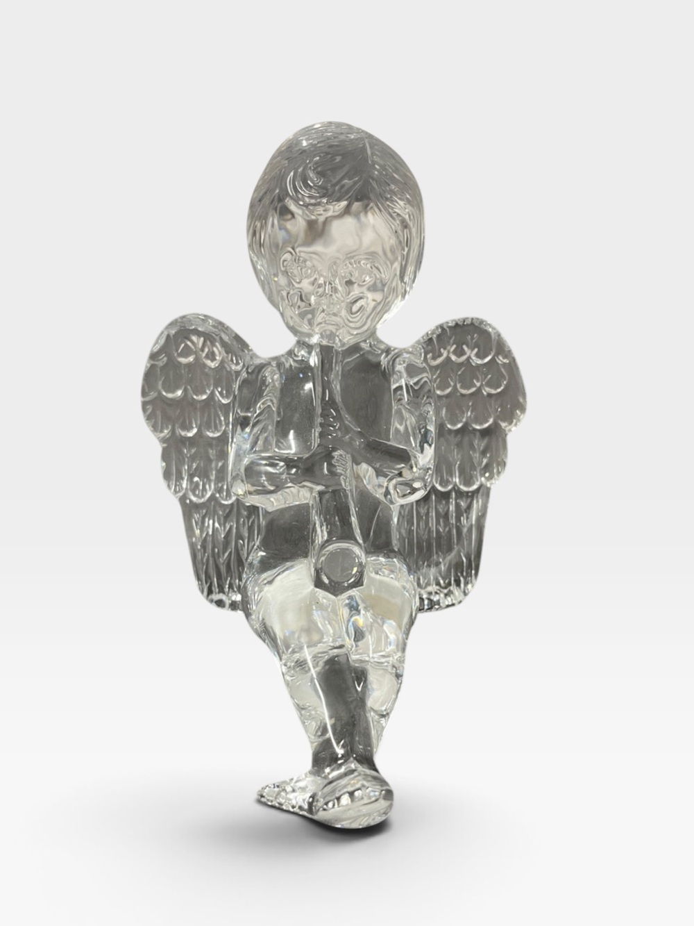 Vintage Waterford Crystal Angel Cherub Shelf Figurine John Connolly Christmas